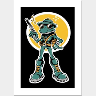 Unique Super Hero Frogman Anime Cartoon Art Character Posters and Art